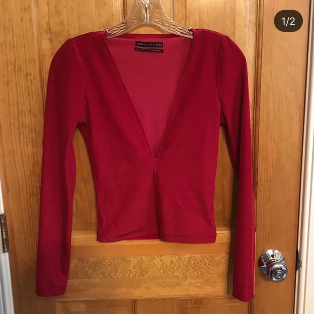 Red/pink velvet shirt!